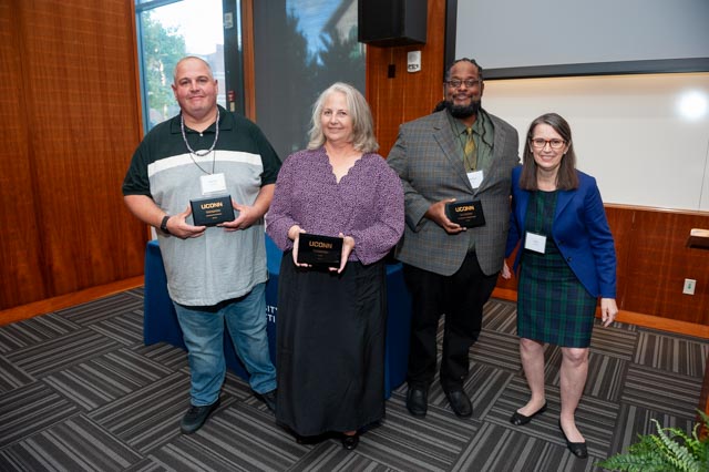 Picture of Community Partners PAECES 2024 winners with Provost D'Alleva
